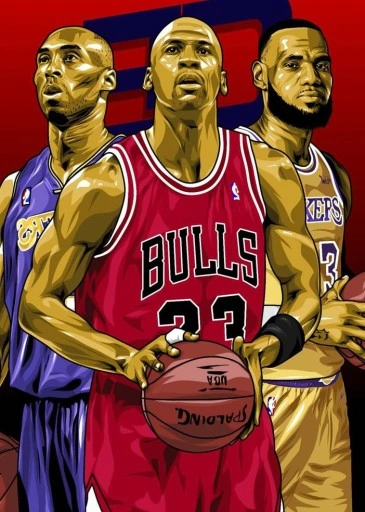 Plakat-Michael-Jordan-Kobe-Bryant-Lebron-James-NBA